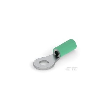 Te Connectivity Ring Terminal, #6 Stud Size, 1.31 mm², Green 2-322873-5